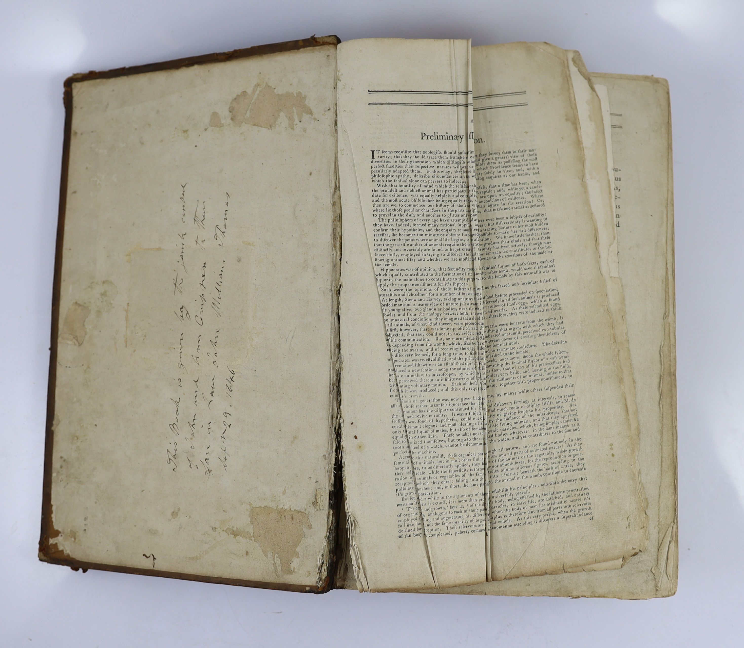[Mavor, William Fordyce] - Martyn, William Frederick] - A New Dictionary of Natural History; or, Compleat Universal Display of Animated Nature, 2 vols. in one, folio, calf, with 100 (TO BE VERIFIED) hand-coloured engrave